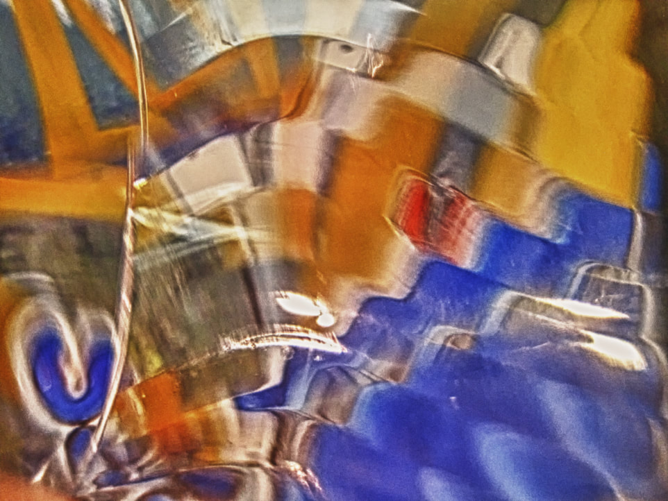 abstract photograph, colors through glass